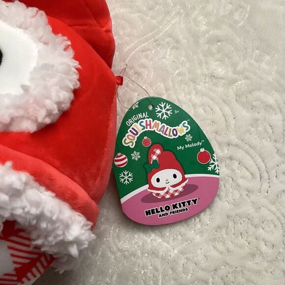 Squishmallow Hello Kitty My Melody Christmas Plush 6.5" New Soft Stuffed Gingham - Picture 3 of 4